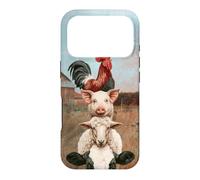 Funny Farm Stacked Animals Cow Sheep Pig Rooster Barnyard Case for iPhone 17 Pro