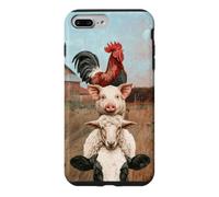 Funny Farm Stacked Animals Cow Sheep Pig Rooster Barnyard Case for iPhone 7 Plus/8 Plus