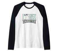 Funny Farming Design for the Farmer's Daughter Raglan Baseball Tee