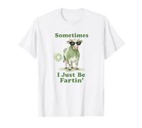 Funny Farting Cow Sunglasses Humor Design T-Shirt