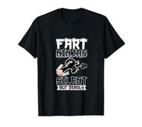 Funny Farting Lover Fart Joke Fart Ninjas Silent But Deadly T-Shirt