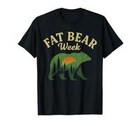 Funny Fat Bear Week Vintage Retro Grizzly Bear Nature Lover T-Shirt