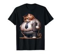Funny Fat Cat Art Design Fat Kitten Cat Lover T-Shirt