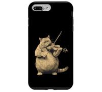 Funny Fat Cat Playing Violin Moody Cat Musician Musical Men Case for iPhone 7 Plus/8 Plus