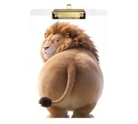 Funny Fat Lion Skinny clipboard Plastic for Homework Pediatric Size 9 x 12