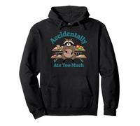 Funny Fat Raccoon Accidentally Ate Too Much Humorous Feline Pullover Hoodie