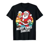 Funny Father Christmas Xmas Beer Drinking Party Costume T-Shirt