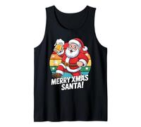 Funny Father Christmas Xmas Beer Drinking Party Costume Tank Top