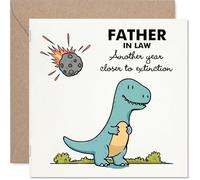 Funny Father in Law Birthday Card, Closer To Extinction