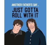Funny Father’s Day Card for Dad - Oasis-Inspired “Just Gotta Roll With It” Humour - Greeting Card with Envelope