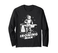 Funny Fathers Birthday Day Ironing Sarcastic Joke Humour Long Sleeve T-Shirt