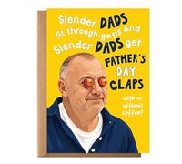 Funny Fathers, Bob Mortimer, for Him, Slender people song quote Card, Last one laughing, Hand made Father's Day card