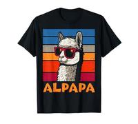 Funny Father's Day Alpapa Llama Alpaca Pun Retro Gift Dad T-Shirt