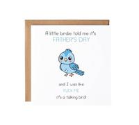 Funny Fathers Day Card - A Little Birdie Told Me It's Fathers Day - Rude Hilarious Card For Dad, Daddy, Grandad, Him, From Son, From Daughter, From Wife, From Kids