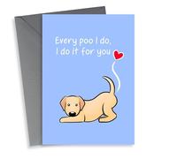 Funny Father's Day Card/Birthday card - Dad - Gold Labrador - Every Poo I Do I Do It For You
