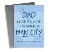 Funny Father's Day card - Football - Love You More Than Man City