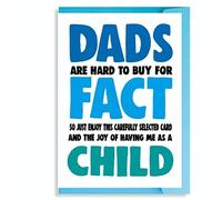 Funny Father's Day Card For Dad Daddy Stepdad Birthday For Him Humour - Dads are hard to buy for F127