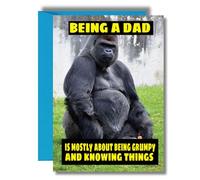 Funny Father's Day Card For Dad Daddy Stepdad For Him Birthday Card From Son or Daughter - Grumpy and Knowing Things F15