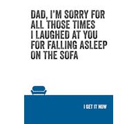 Funny Father's Day Card For Dad From Son Or Daughter, Humorous Caption 'Say It To My Face' Joke Card Range By Carte Blanche Greetings Size 5 x 7 Inches