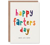 Funny Father's Day Card for Dad Happy Farter Joke Greeting Card Blank Inside