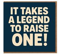 Funny Father's Day Card for Dad - It Takes a Legend to Raise One - Bold Typography - From Son or Daughter
