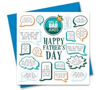 Funny Fathers Day Card For Dad King Of Dad Jokes Father's Day Card Funny Fathers Day Cards For Dads With Blue Envelope
