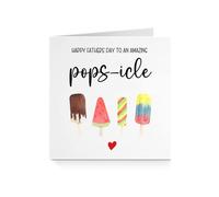 Funny Father's Day Card for Pops - Amazing Pops-icle Cheeky For Him