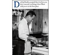 Funny Father's Day Card from Daughter Son or Both Of Us | Dad Cooking In Kitchen - If At First You Don't Succeed | Humorous - Mum Knows Best