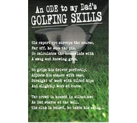 Funny Father's Day Card From Daughter Son Stepdaughter or Stepson | For Golf Mad Dad | An Ode to my Dad's Golfing Skills Poem