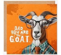 Funny Fathers Day Card from Son or Daughter - Humorous Dad Birthday Card - Dad, You Are the Goat