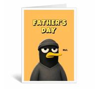 Funny Father's Day Card, Grumpy Duck Father's Day Card, "Father's Day. Meh." Humorous Card for Dad