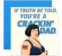 Funny Father's Day Card, Humorous Birthday Cards for Dad, Gavin and Stacey Humour, Truth be Told Ness Design 'Truth Be Told', Blank Inside