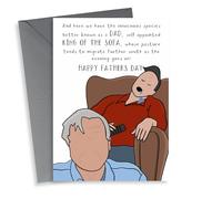 Funny Father's Day Card - King Of The Sofa - David Attenborough