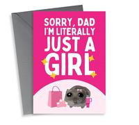 Funny Father's Day Card - Sad Hamster Meme - Just A Girl