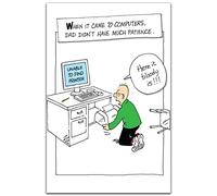 Funny Fathers Day Card Unable to Find Printer,