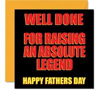 Funny Fathers Day Cards for Dad - Absolute Legend - Joke Happy Father's Day Card for Dad from Daughter Son, Father Banter Gifts, 145mm Rude Greeting Cards Gift Daddy Papa
