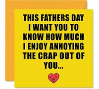 Funny Fathers Day Cards for Dad - Annoying You - Joke Happy Father's Day Card for Dad from Daughter Son, Father Banter Gifts, 145mm Rude Humour Greeting Cards Gift Daddy Papa