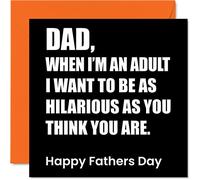 Funny Fathers Day Cards for Dad - Hilarious As You - Joke Happy Father's Day Card for Dad from Son Daughter, Father Banter Gifts, 145mm Greeting Cards Gift Daddy Papa