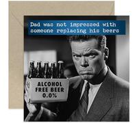 Funny Father's Day Cards for Dad - Old Photo Joke Design - Rude Cheeky Insulting and Hilarious Gifts for Him from Son or Daughter - For Daddy Stepdad Grandad Papa - Blank inside