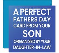Funny Fathers Day Cards for Dad - Organised By - Joke Happy Fathers Day Card for Dad from Son Daughter, Rude Father Gifts, 145mm Father's Greeting Cards Gift Daddy Papa