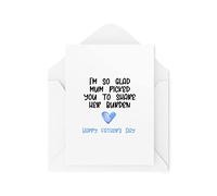 Funny Father's Day Cards - I'm So Glad Mum Picked You - Best Stepdad - Father's Day - Mum's Partner - Bonus Dad - Thank You - CBH1638