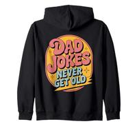 Funny Fathers Day Dads Birthday Humor Jokes Retro Zip Hoodie