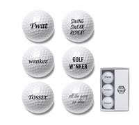 Funny Fathers Day Golf Gifts, 6PCS Novelty Golf Balls Gifts for Men Dad Golfers Golf Lovers, Rude Personalised Golf Balls, Joke Golf Presents for Birthday Christmas Anniversary, Fun Gag Golf Fractice