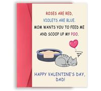 Funny Father's Day Greeting Card for Dad from Wife, Daughter and Son, Thoughtful Father's Day Present (ROSES ARE RED)