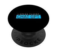 Funny Father's Day Nerd Gift Man Chat GPT Joke Gym Gift PopSockets Swappable PopGrip