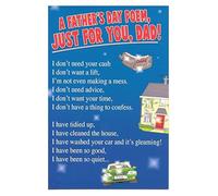 Funny Father's Day Poem Card from Son or Daughter - Dad is Dreaming