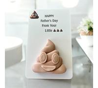 Funny Father's Day Soap Gift with Poop Emoji Design, Bullion Aftershace Fragrance.