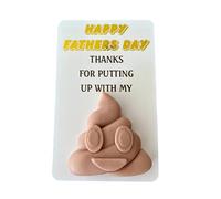 Funny Father's Day Soap Gift with Poop Emoji Design, Fierce Aftershace Fragrance.