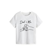 Funny Father's Day T-Shirt for and Girls Sports Shirt 146, White, 9-10 Years