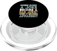 Funny Fathers Day When Does A Joke Become A Dad Joke PopSockets PopGrip for MagSafe